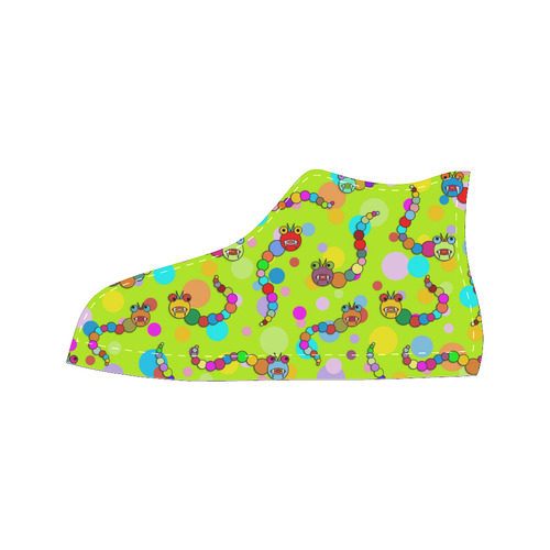 Fantastic Comic Marble Dragon and Polka Dots High Top Canvas Women's Shoes/Large Size (Model 017)