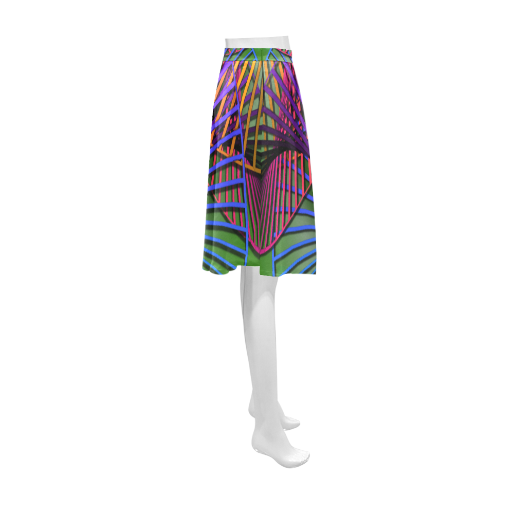 Abstract Multicolor Helix Athena Women's Short Skirt (Model D15)