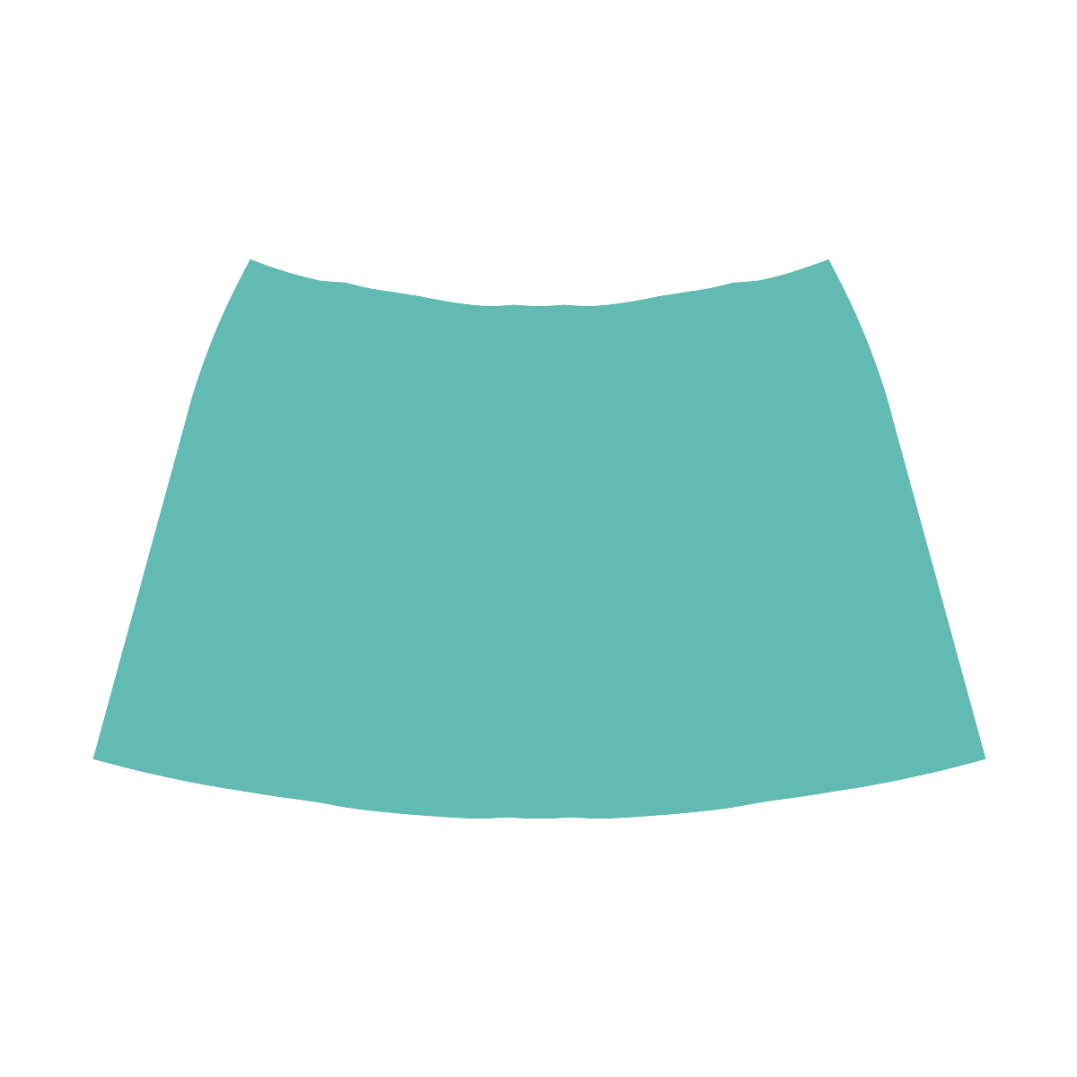 Turquoise Mnemosyne Women's Crepe Skirt (Model D16)