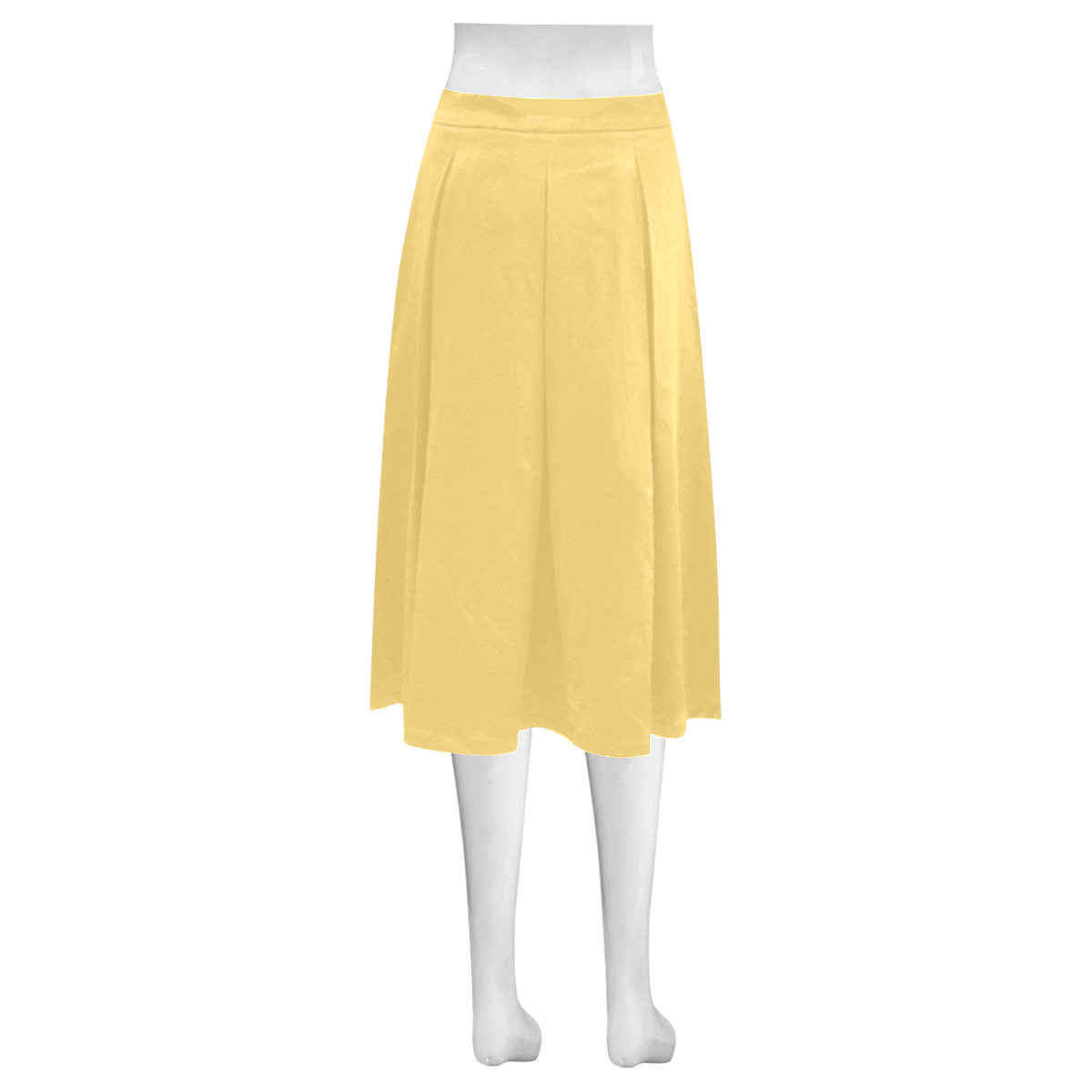Lemon Drop Mnemosyne Women's Crepe Skirt (Model D16)