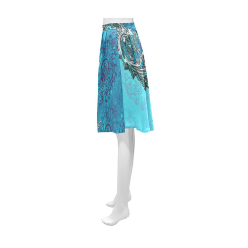 Vintage design with lion Athena Women's Short Skirt (Model D15)