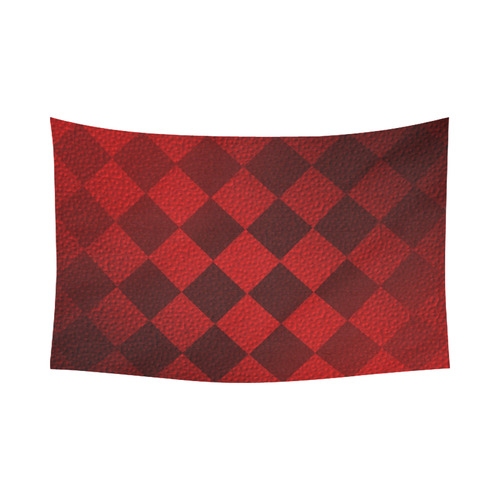 Christmas Red Square Cotton Linen Wall Tapestry 90"x 60"