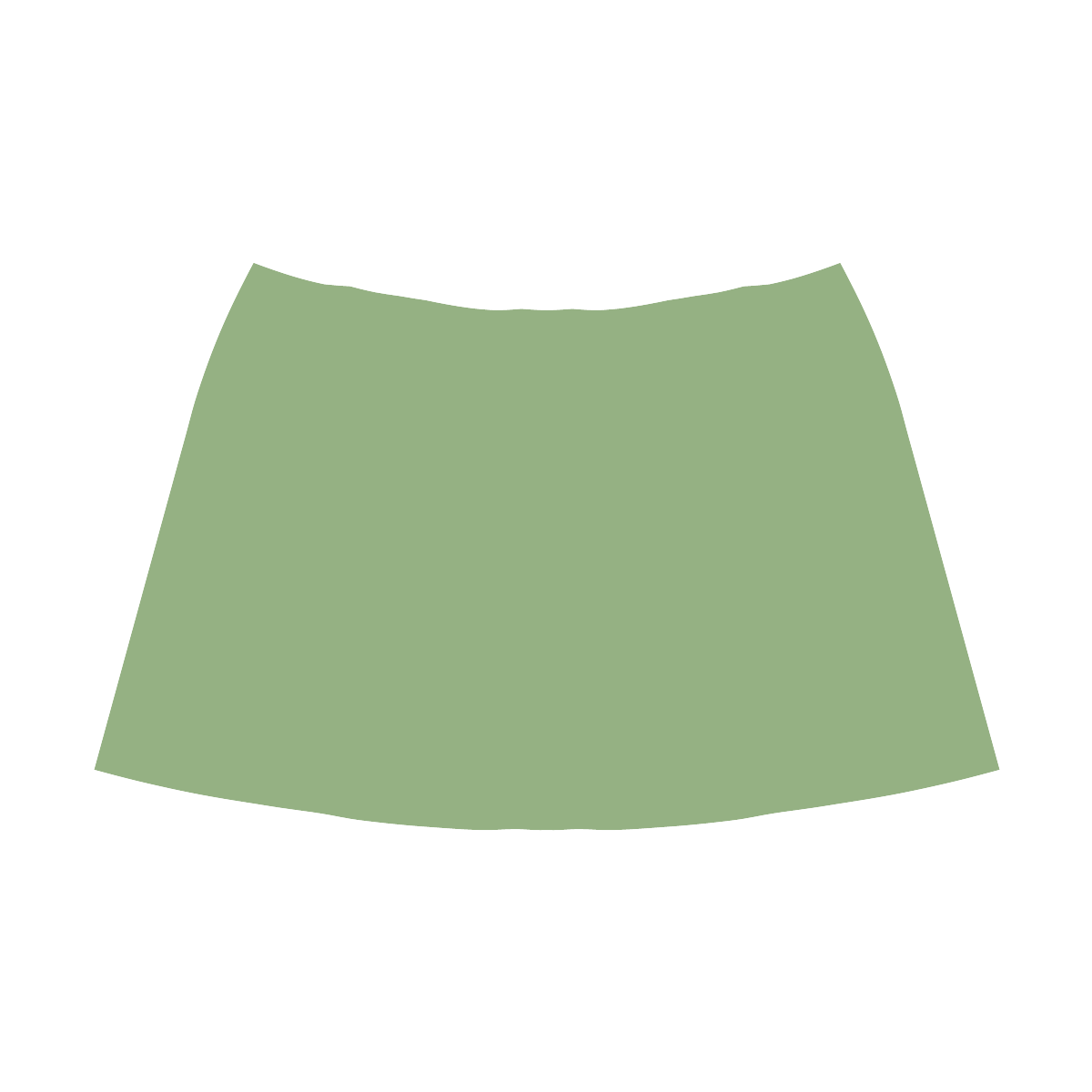 Green Tea Mnemosyne Women's Crepe Skirt (Model D16)