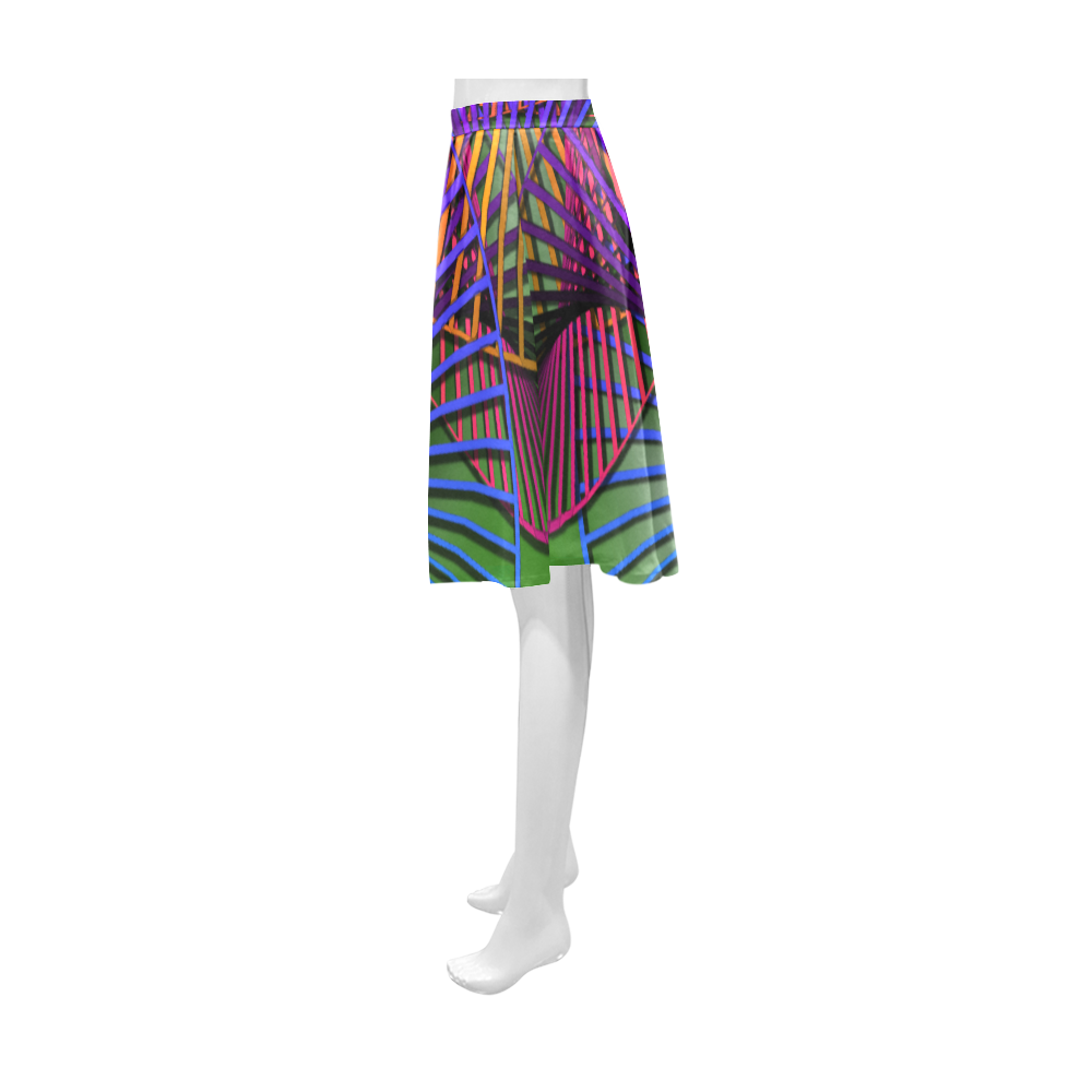 Abstract Multicolor Helix Athena Women's Short Skirt (Model D15)