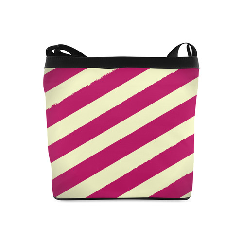 Young designers Fashion bag in "Lomo lomo" style with vintage stripes. 60s - inspired Coll Crossbody Bags (Model 1613)