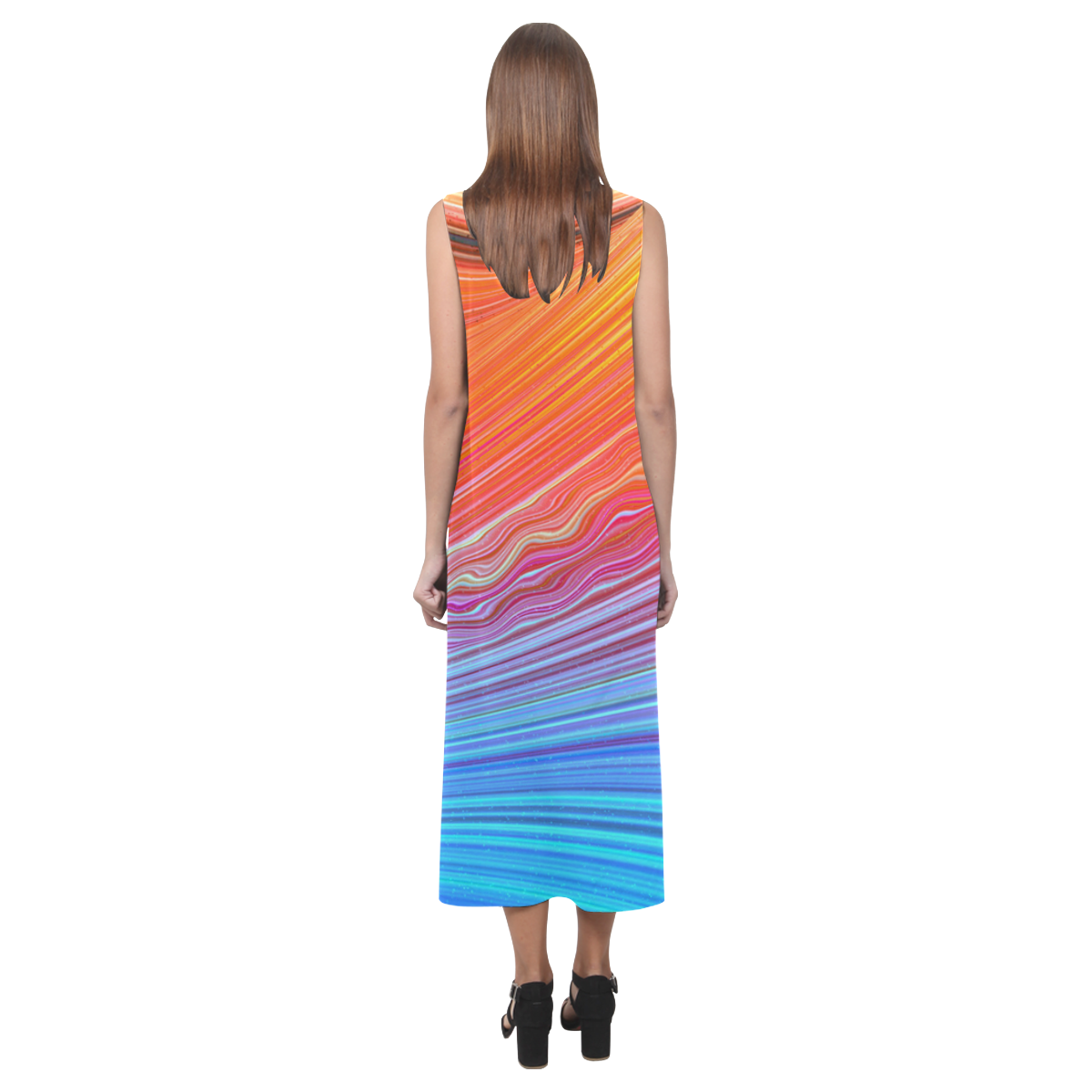 solaris Phaedra Sleeveless Open Fork Long Dress (Model D08)