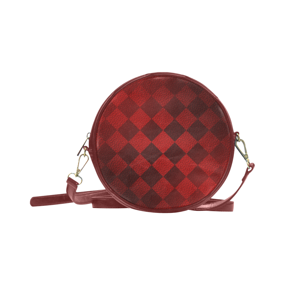 Christmas Red Square Round Sling Bag (Model 1647)