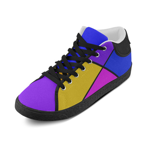 diagonal purple accented Women's Chukka Canvas Shoes (Model 003) | ID ...