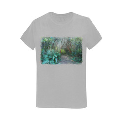 Bush, original watercolor painting Women's T-Shirt in USA Size (Two Sides Printing)