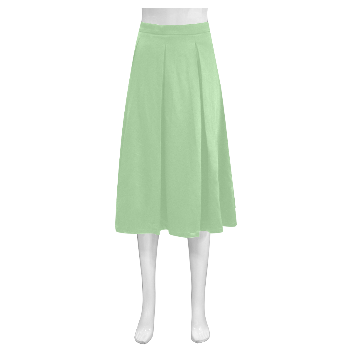 Pistachio Mnemosyne Women's Crepe Skirt (Model D16)