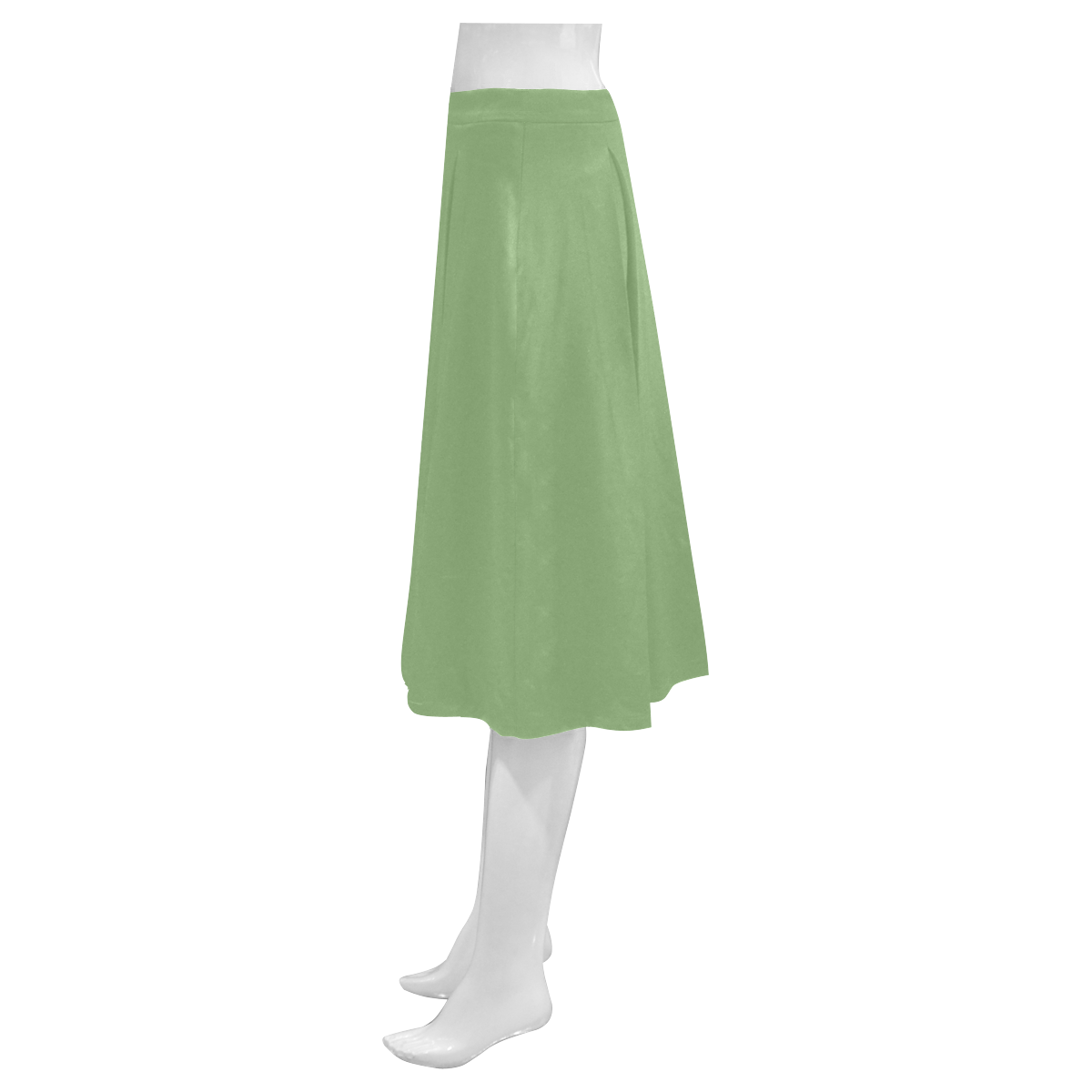 Green Tea Mnemosyne Women's Crepe Skirt (Model D16)