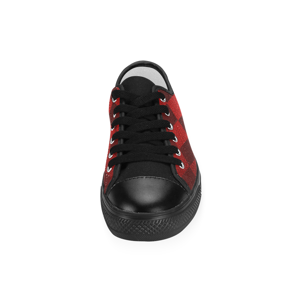 Christmas Red Square Women's Classic Canvas Shoes (Model 018)