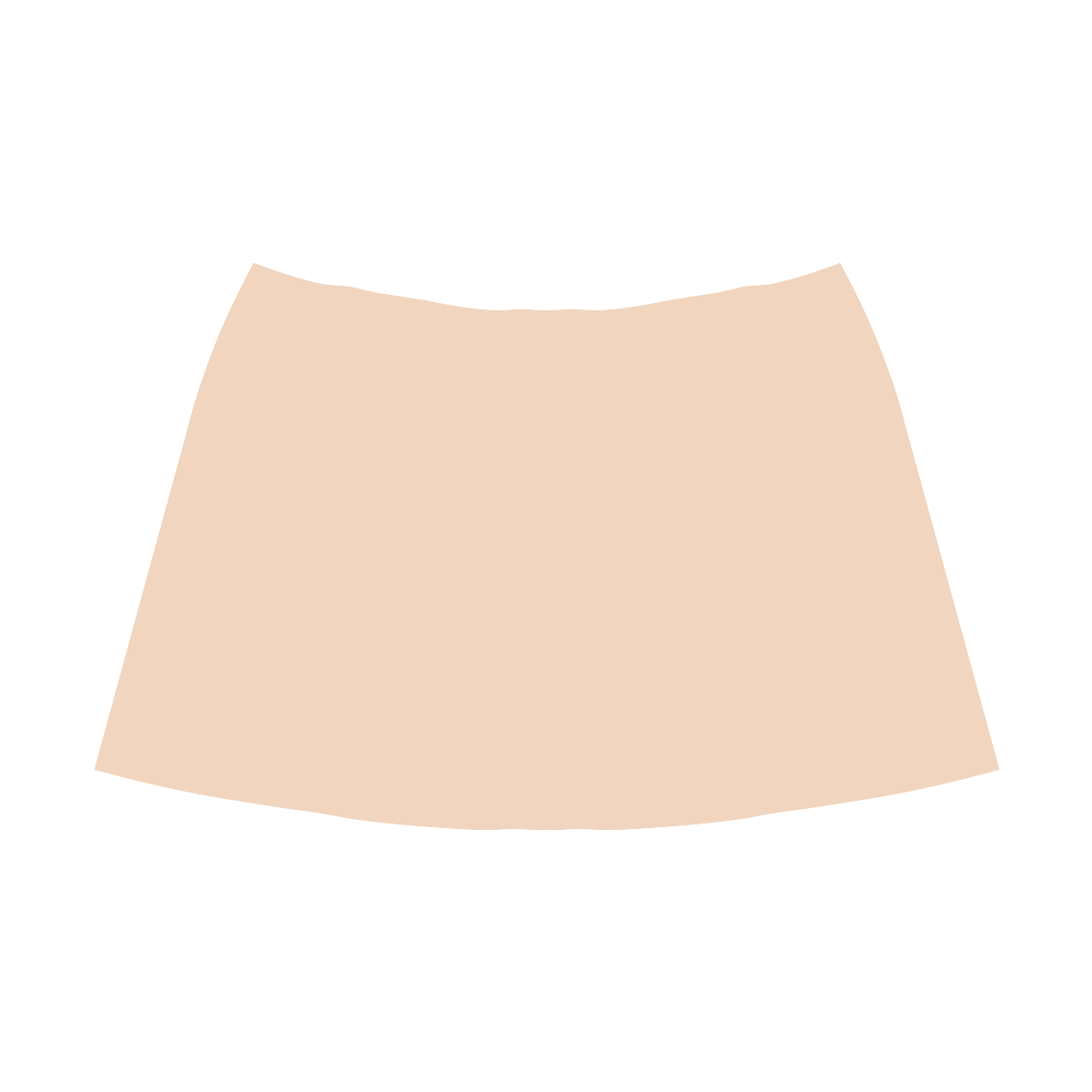 Tender Peach Mnemosyne Women's Crepe Skirt (Model D16)