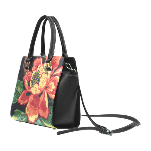 Jacobean Floral Ottoman Fabric Classic Shoulder Handbag (Model 1653)