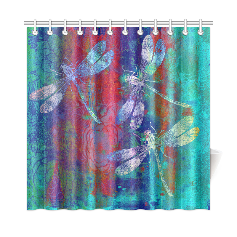 A Dragonflies QP A Shower Curtain 72"x72"