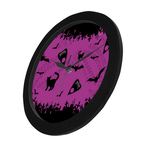 Pink Black Magic Circular Plastic Wall clock