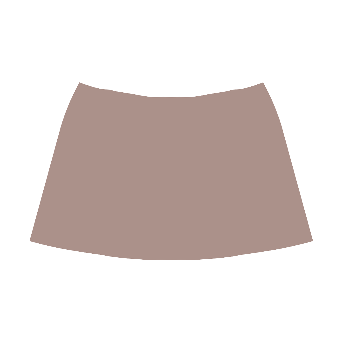 Desert Taupe Mnemosyne Women's Crepe Skirt (Model D16)