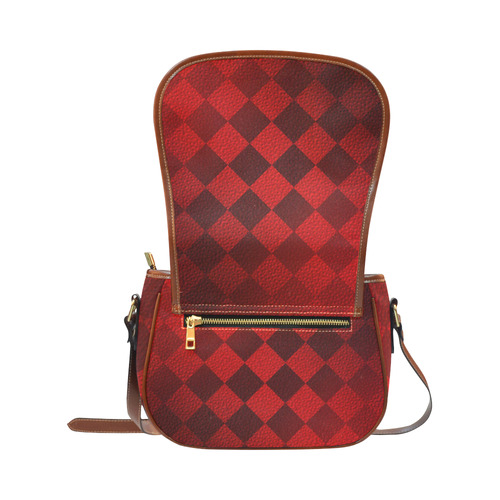Christmas Red Square Saddle Bag/Small (Model 1649) Full Customization