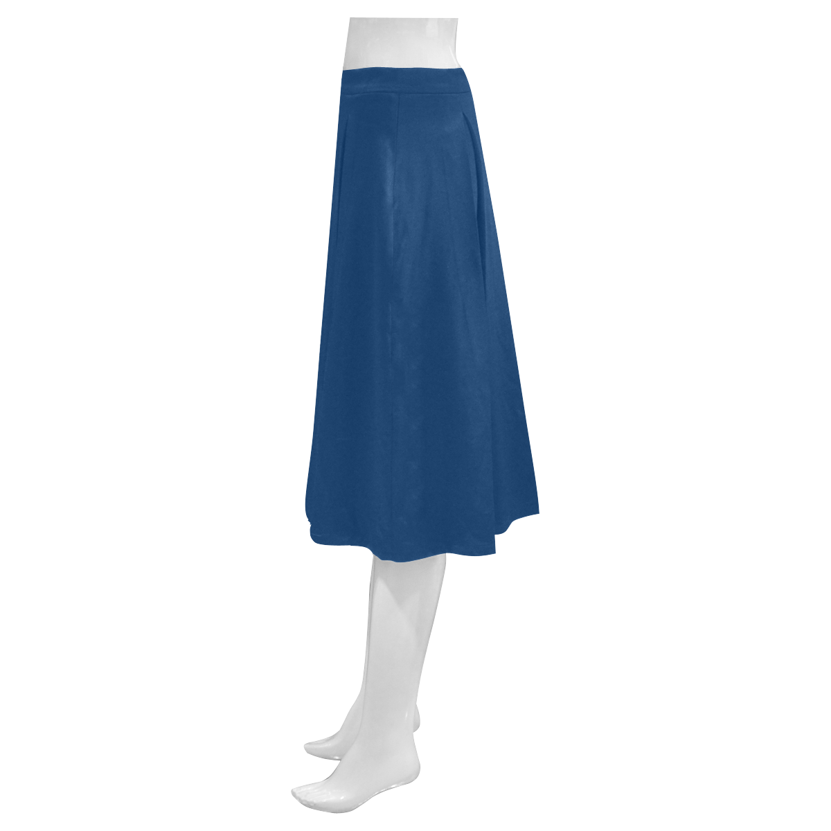 Cool Black Mnemosyne Women's Crepe Skirt (Model D16)