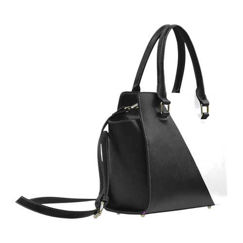 diagonal black white Classic Shoulder Handbag (Model 1653)
