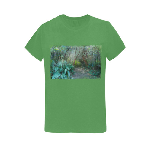 Bush, original watercolor painting Women's T-Shirt in USA Size (Two Sides Printing)