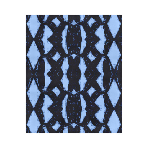Blue Black  Oriental Pattern Duvet Cover 86"x70" ( All-over-print)