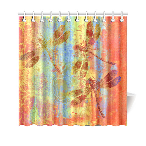 A Dragonflies QQW Shower Curtain 69"x70"