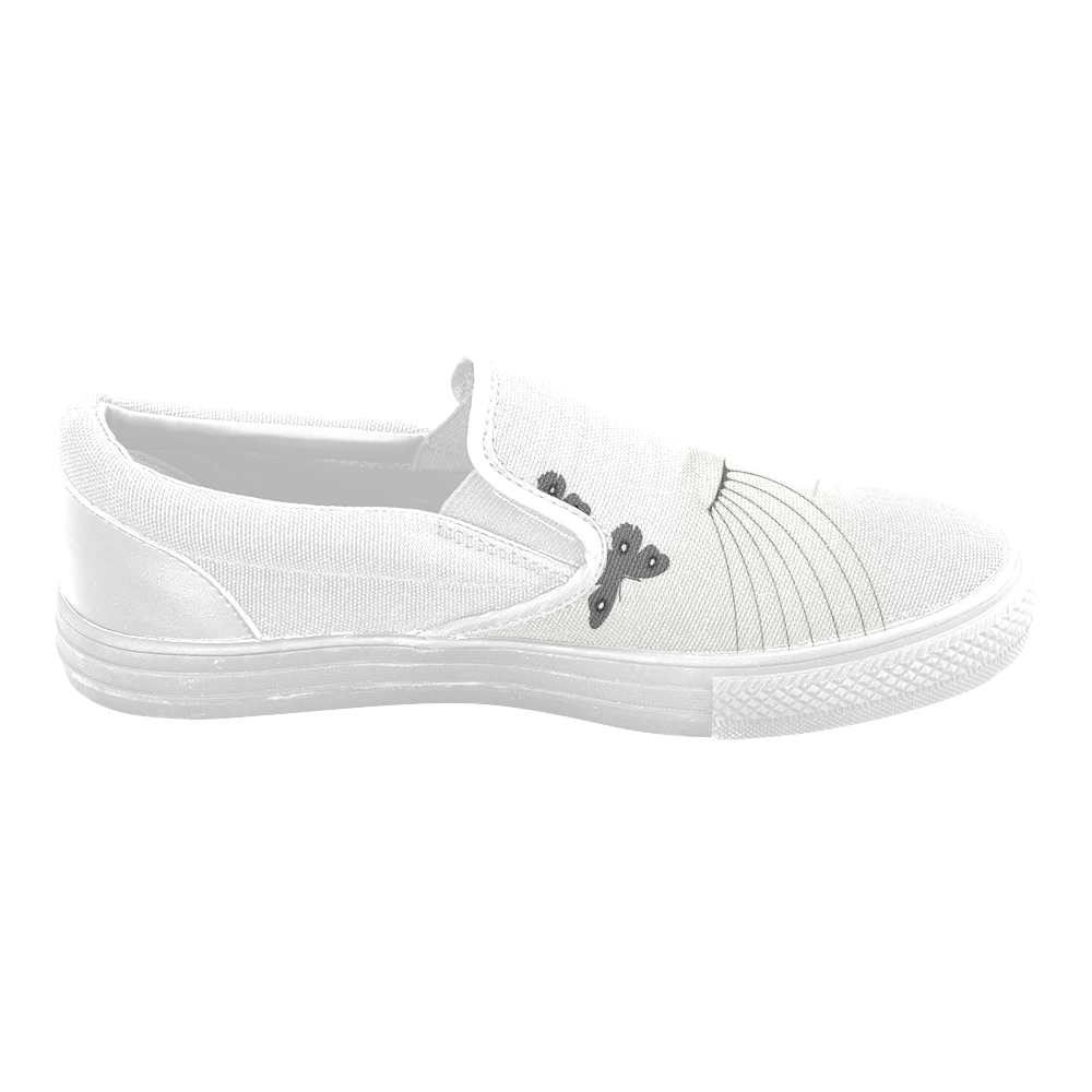 A Beautiful Sorow Slip-on Canvas Shoes for Men/Large Size (Model 019)