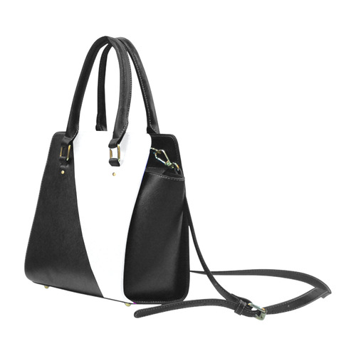 diagonal black white Classic Shoulder Handbag (Model 1653)