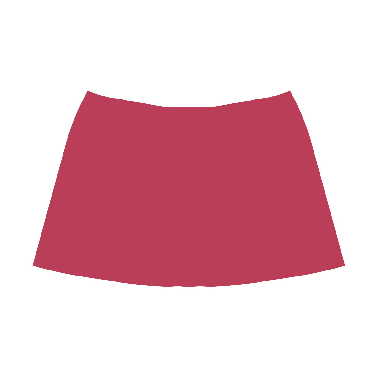 Lipstick Red Mnemosyne Women's Crepe Skirt (Model D16)