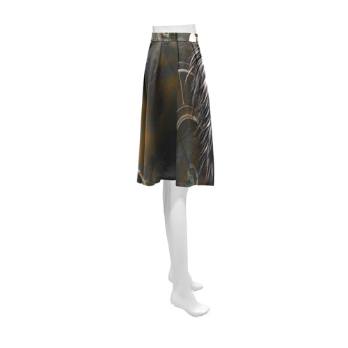 Steampunk, awesome horse with clocks and gears Athena Women's Short Skirt (Model D15)