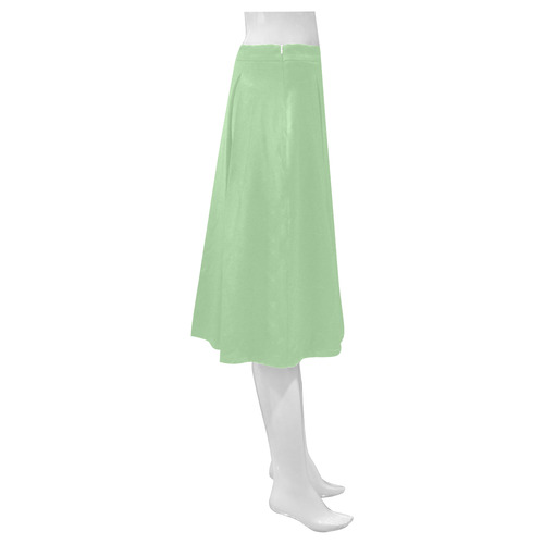 Pistachio Mnemosyne Women's Crepe Skirt (Model D16)