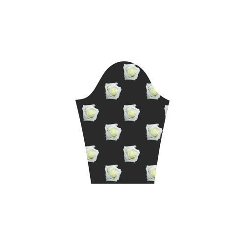 White Roses on a Black Background 3/4 Sleeve Sundress (D23)