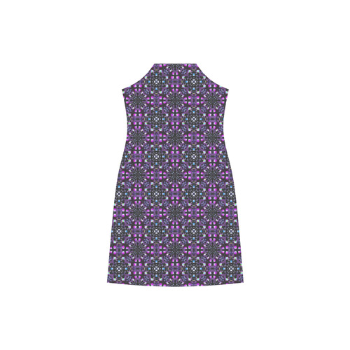 Black Violet V-Neck Open Fork Long Dress(Model D18)