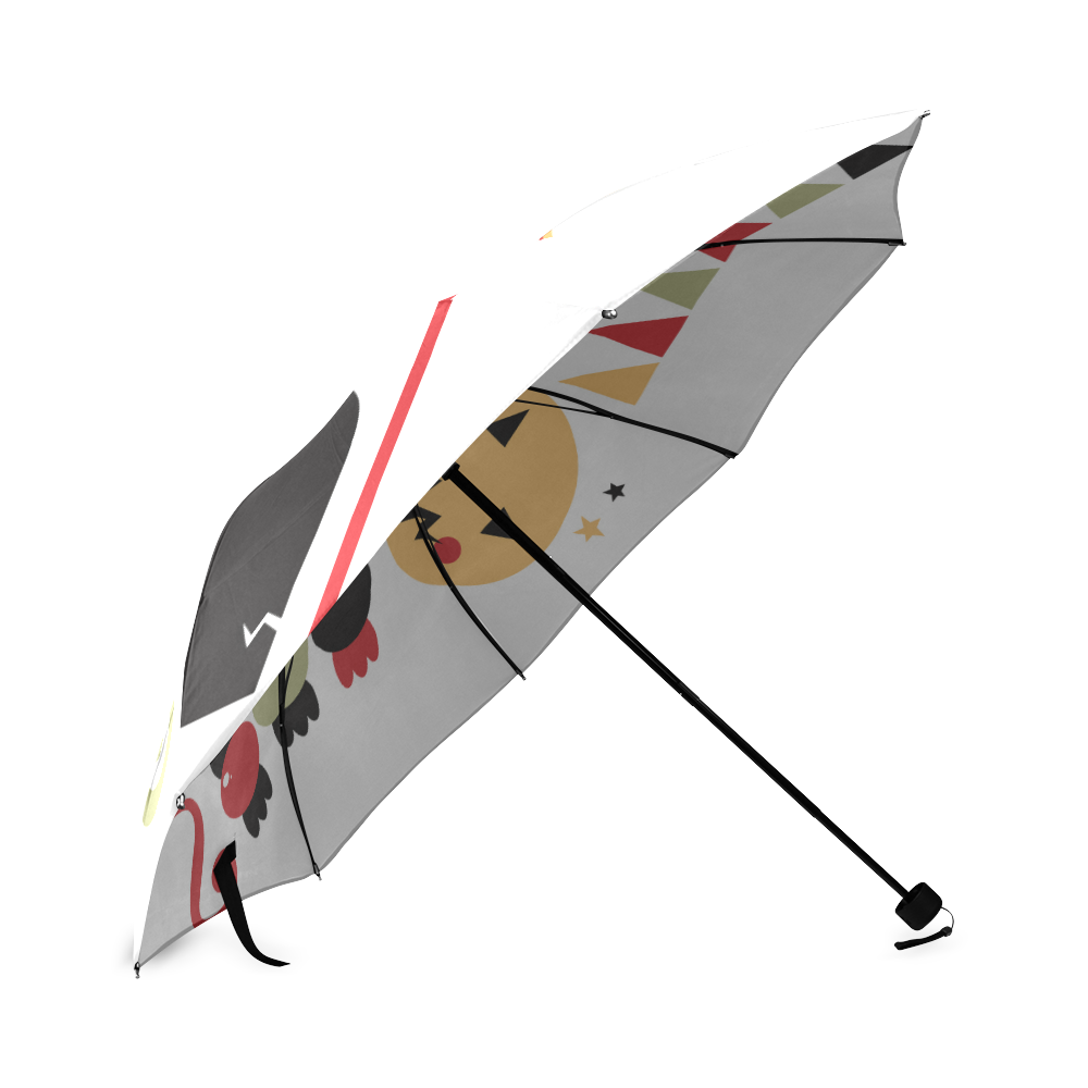 New arrival in Design shop : Halloween umbrella. Original hand-drawn art. Black, orange and red. Col Foldable Umbrella (Model U01)