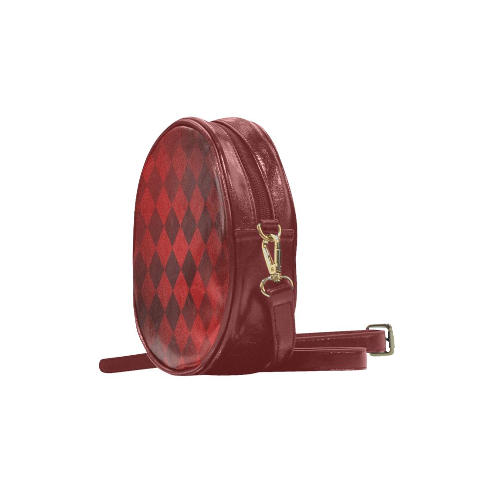 Christmas Red Square Round Sling Bag (Model 1647)