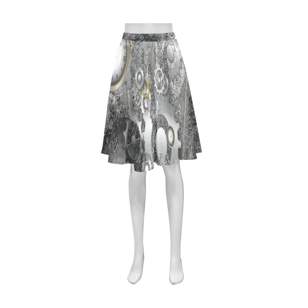 Steampunk in vintage design Athena Women's Short Skirt (Model D15)