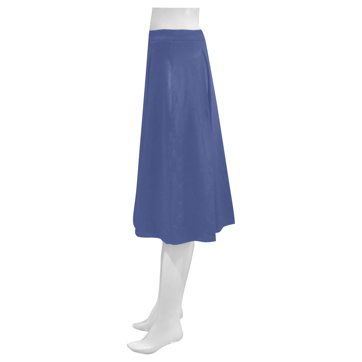 Deep Ultramarine Mnemosyne Women's Crepe Skirt (Model D16)