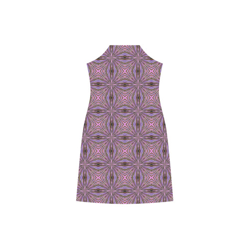 Purple and Pink V-Neck Open Fork Long Dress(Model D18)