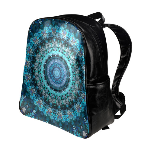 Aqua Kaleidoscope At Night Multi-Pockets Backpack (Model 1636)