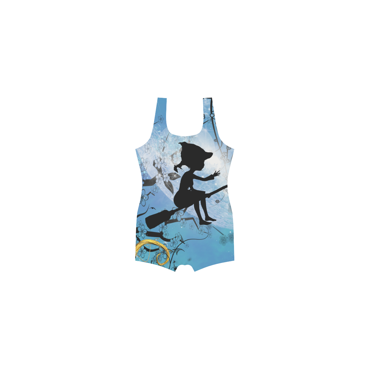 Cute flying witch Classic One Piece Swimwear (Model S03)