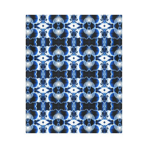 Blue  White Flower Abstract Pattern Duvet Cover 86"x70" ( All-over-print)