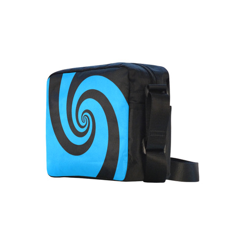 BLACK & BLUE SWIRL Classic Cross-body Nylon Bags (Model 1632)