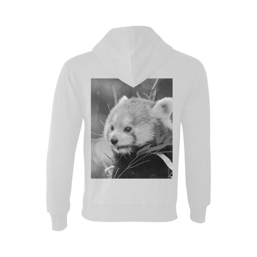 red panda b&w Oceanus Hoodie Sweatshirt (NEW) (Model H03)