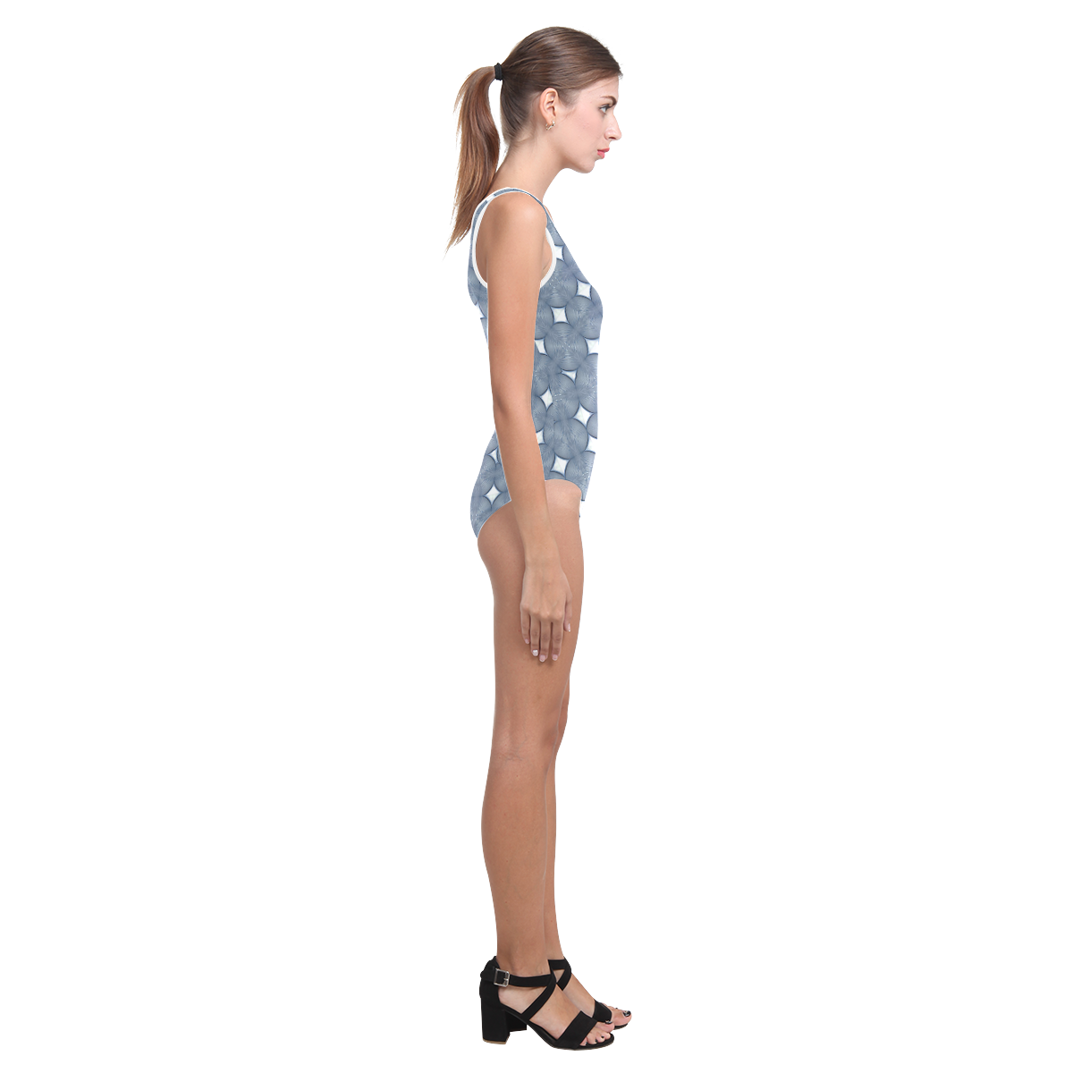 sky kaliedoscope Vest One Piece Swimsuit (Model S04)