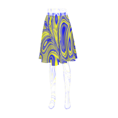 Paisley Party Fractal Abstract Athena Women's Short Skirt (Model D15)