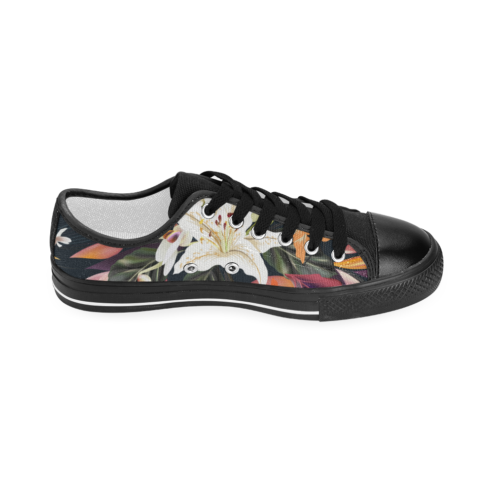 New! Exotic designers Shoes. NEW ARRIVAL IN STUDIO for 2016. Exotic art and flowers hand-drawn colle Men's Classic Canvas Shoes (Model 018)