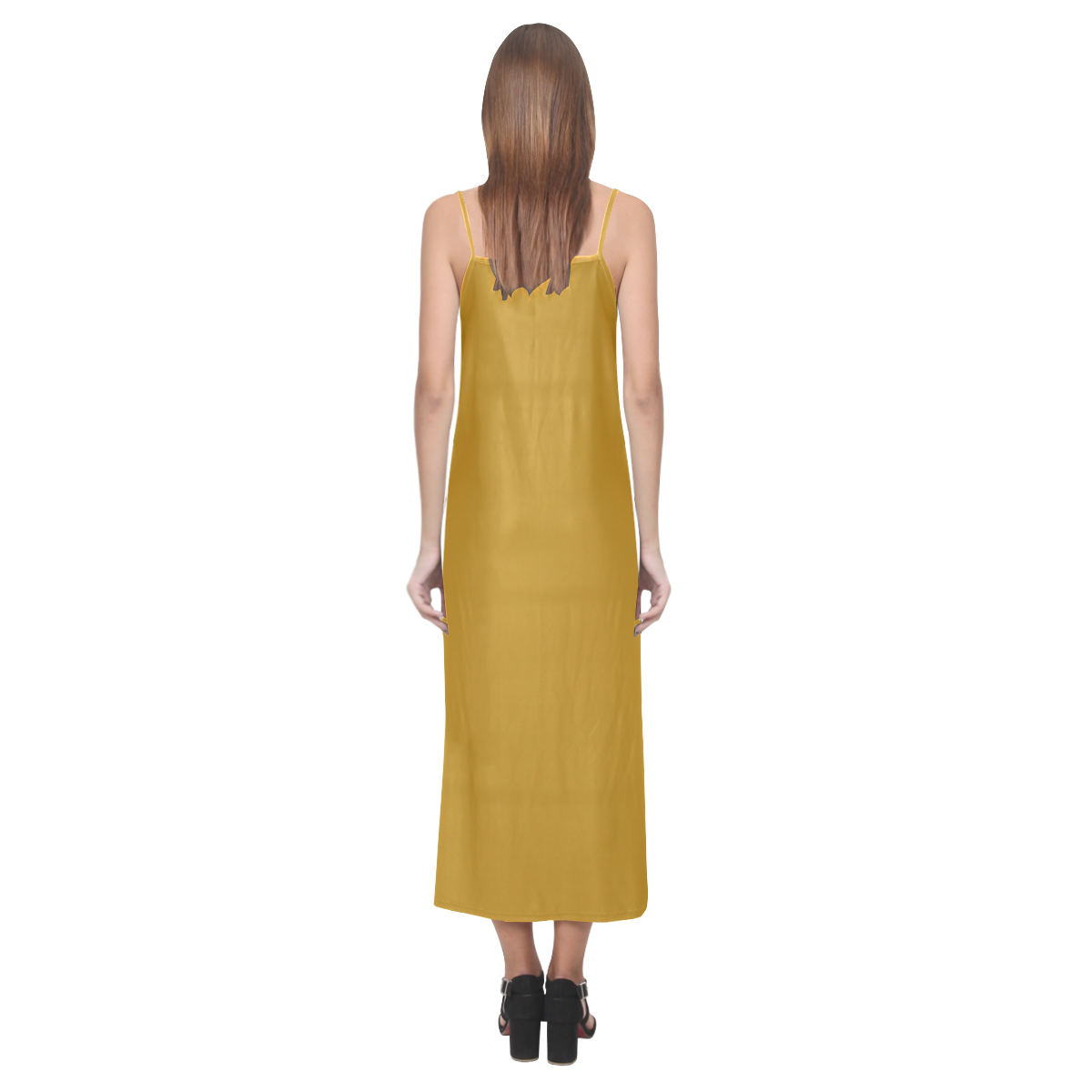 Pirate Gold V-Neck Open Fork Long Dress(Model D18)
