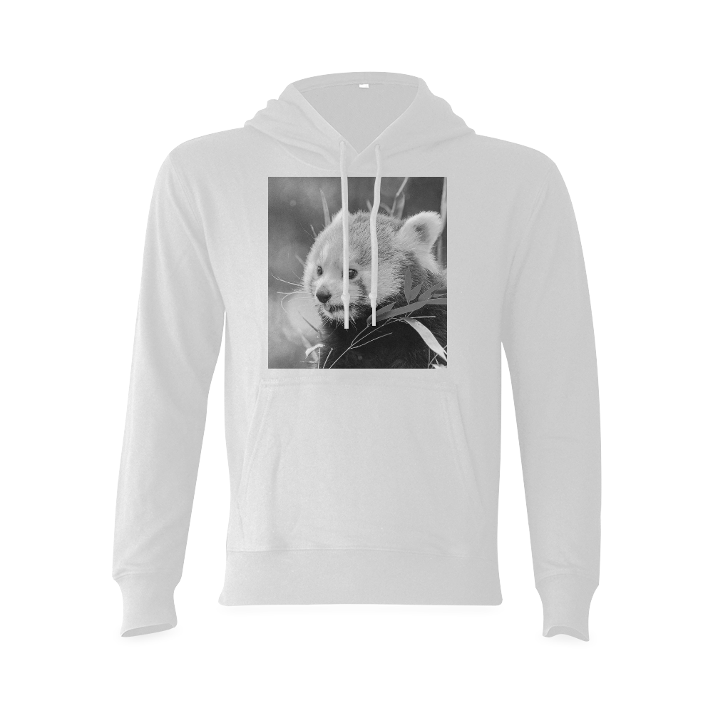 red panda b&w Oceanus Hoodie Sweatshirt (NEW) (Model H03)