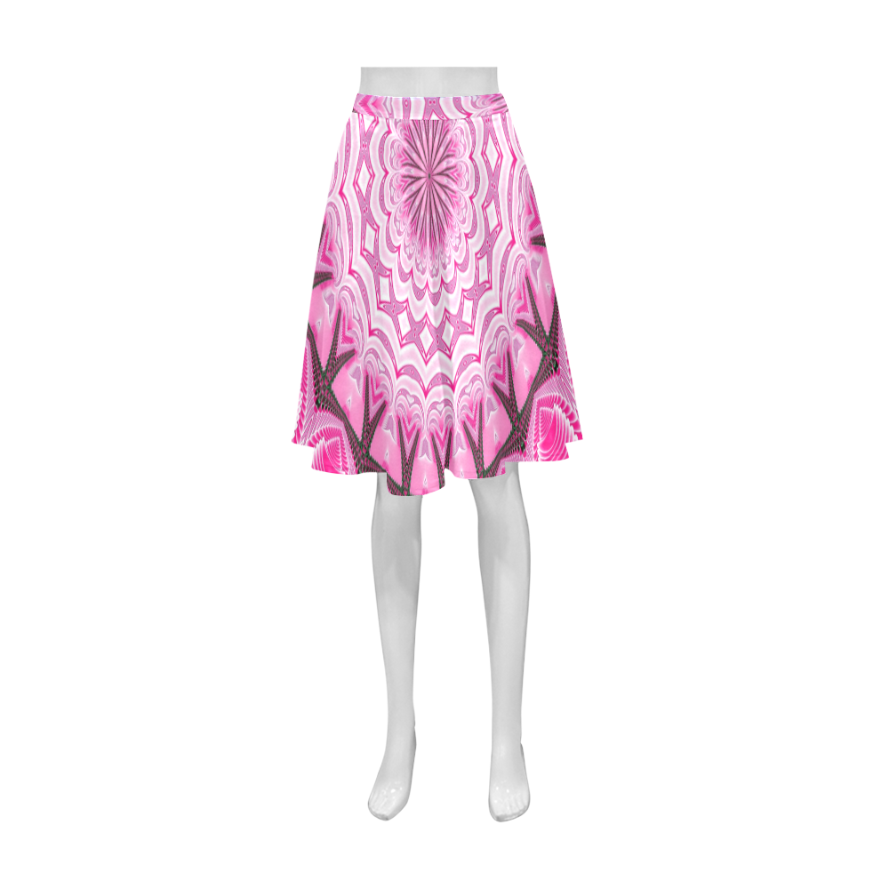 Fractal Kaleidoscope Mandala Flower Abstract 16 Athena Women's Short Skirt (Model D15)